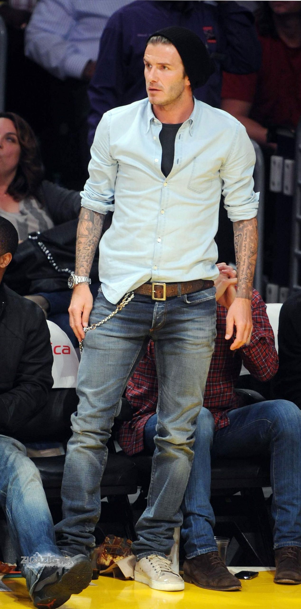 David Beckham в джинсах